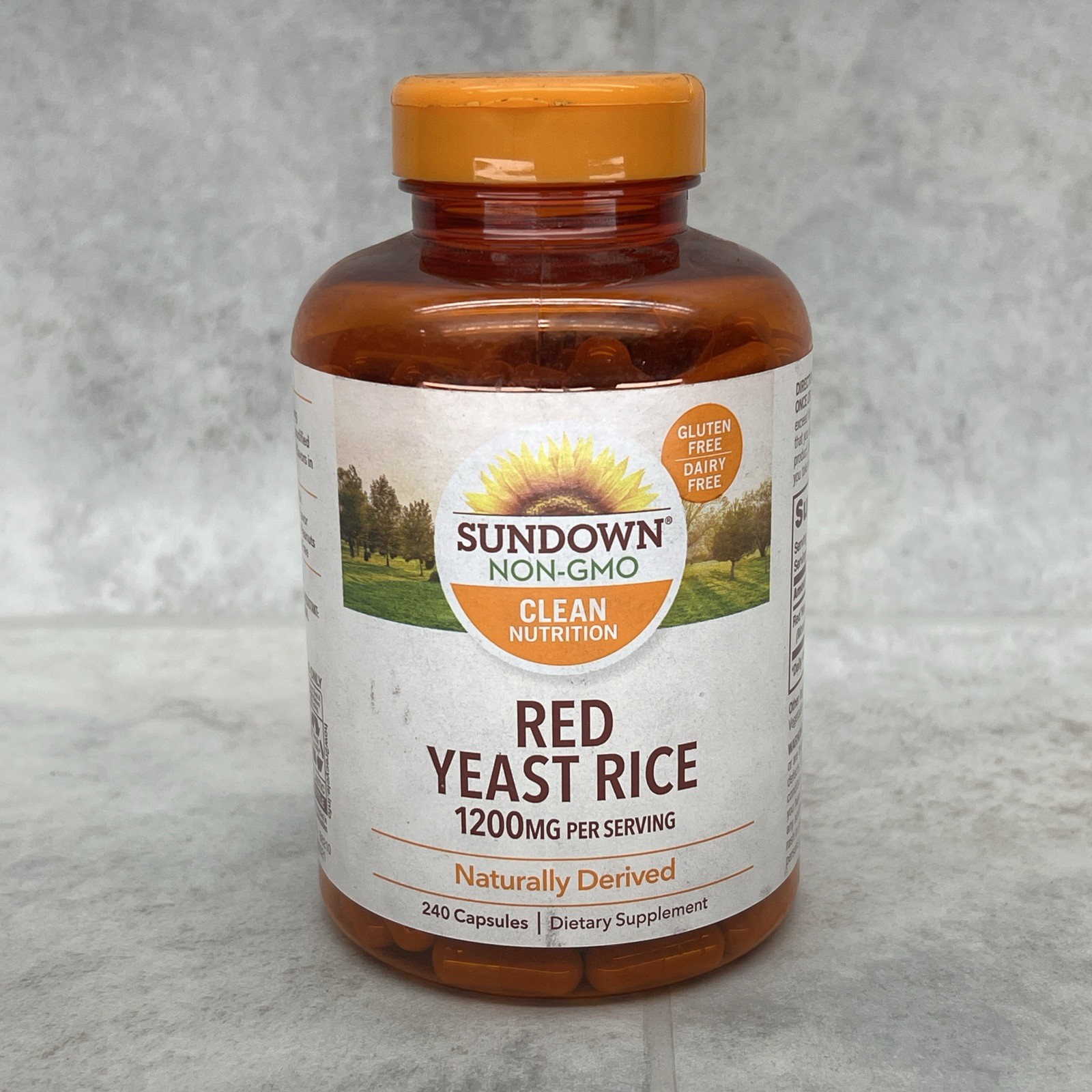 Sundown Naturals Red Y east R ice 1200mg Capsules – 240 Count – 05/2026+