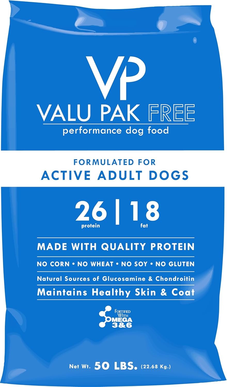 Valu-Pak Free 26-18 Dog Food (Blue Bag),50 lb