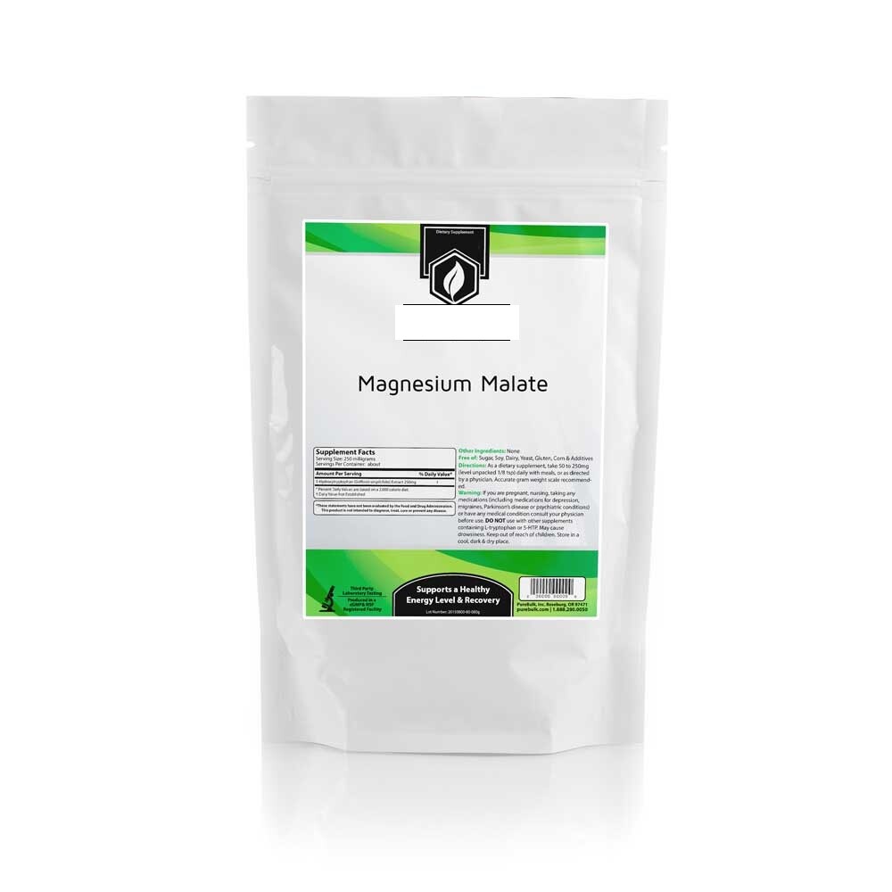Magnesium Malate 100grams 1000mg (100 Servings) 2500mg (40 Servings)