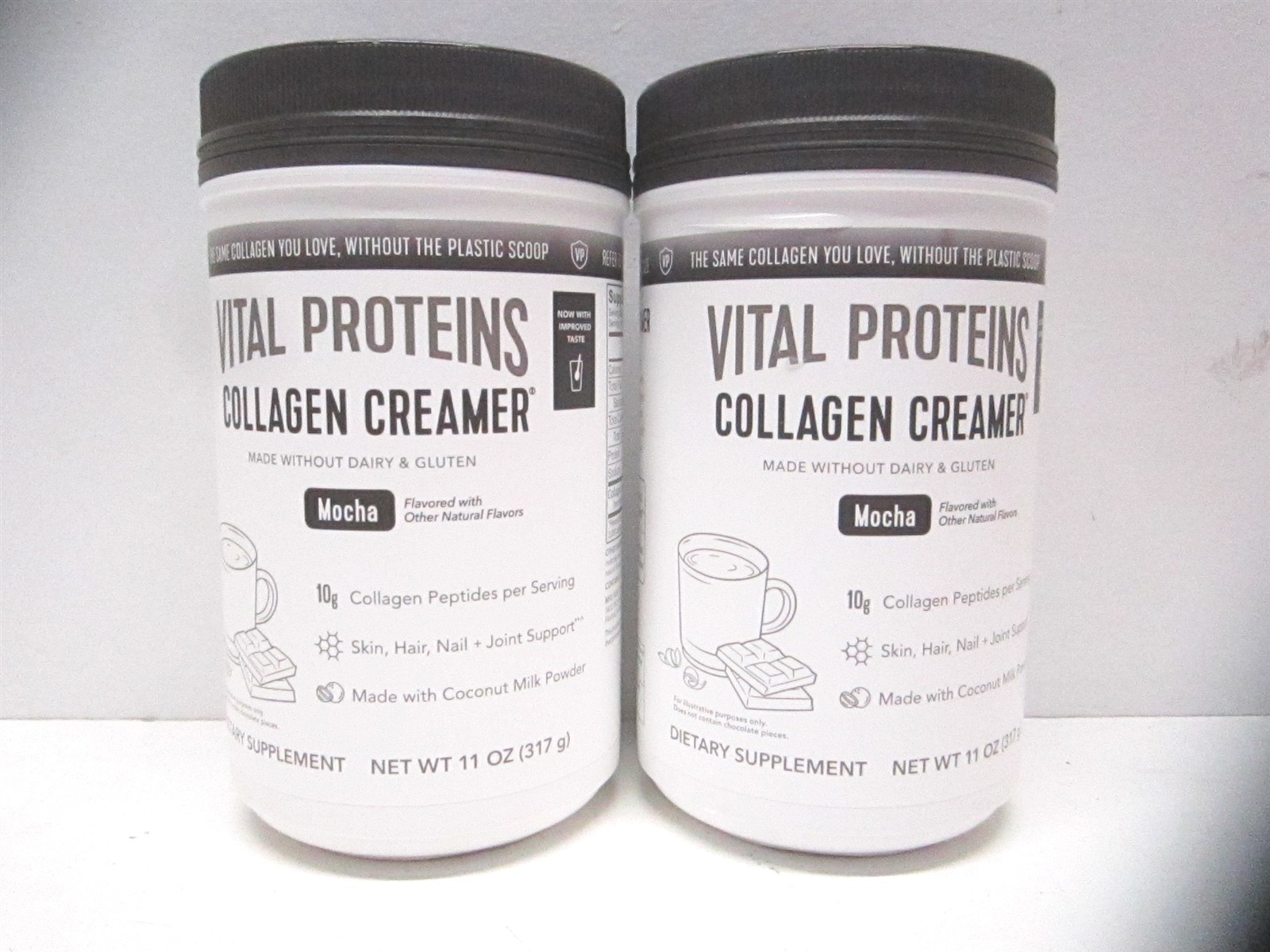 Vital Proteins 11oz Mocha Collagen Creamer Dietary Supplement 09/2026 – Lot of 2