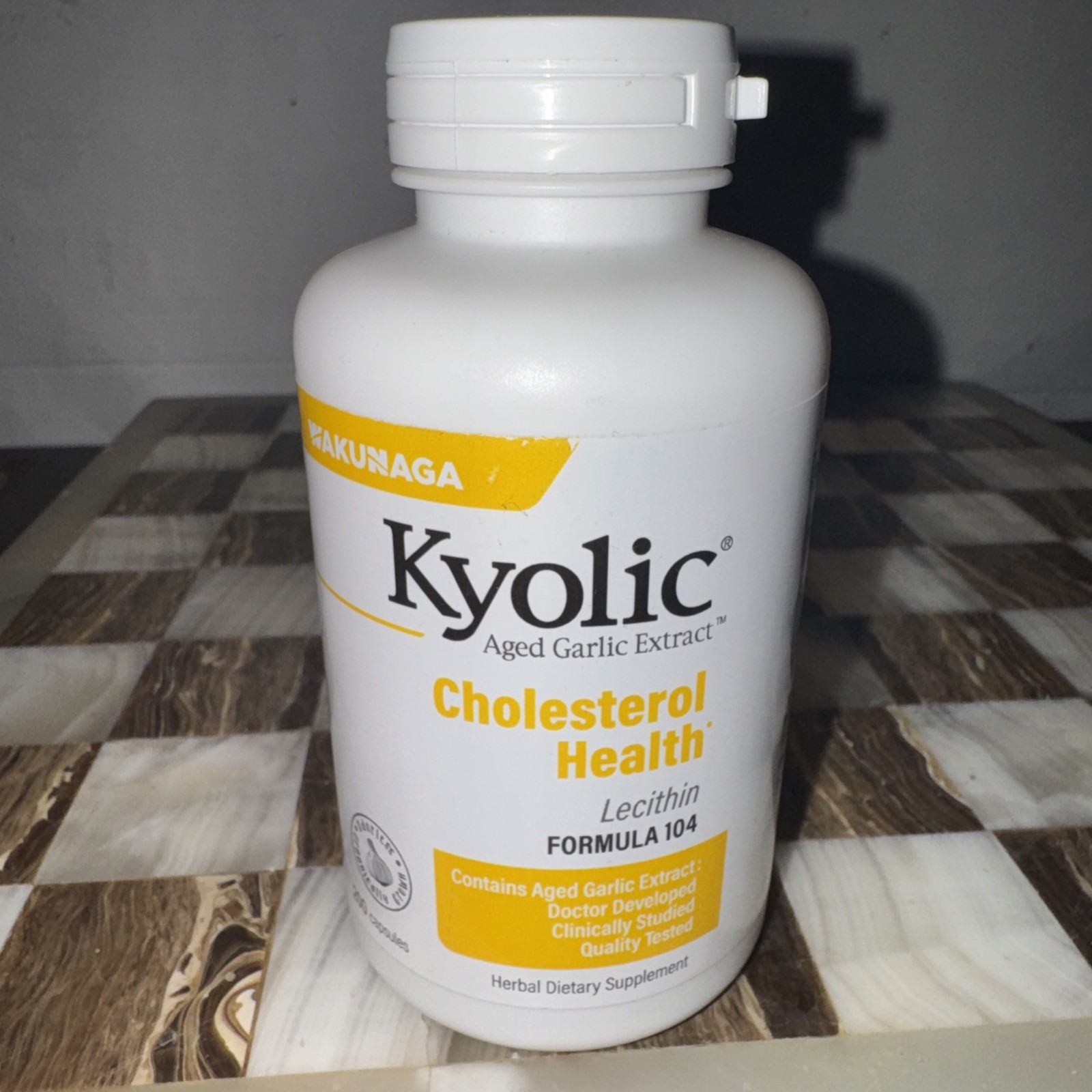 Wakunaga – Kyolic Aged Garlic Extract with Lecithin 200 Caps Dairy-Free Exp 8/26