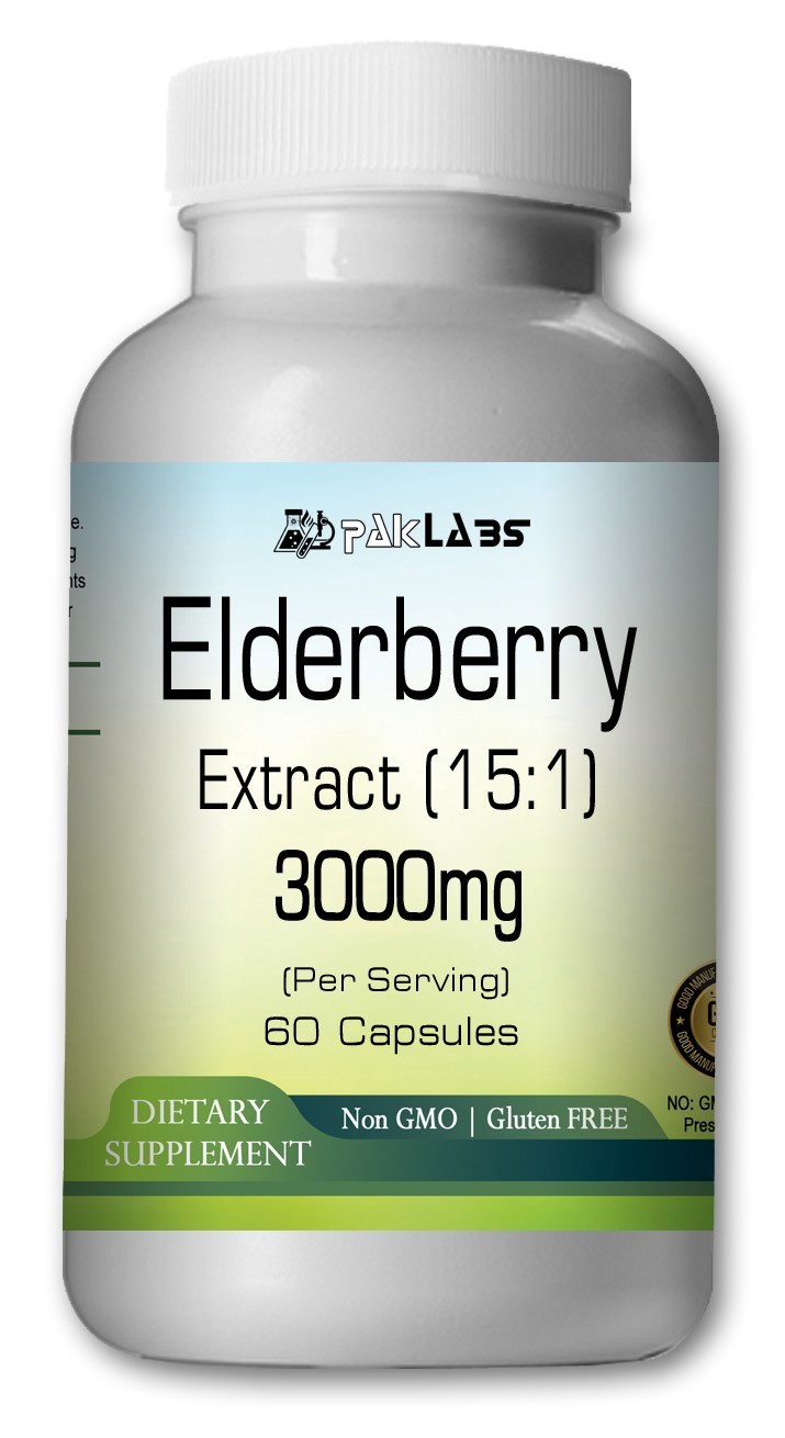 Elderberry Extract 3000 mg Capsules serving – USA Deal