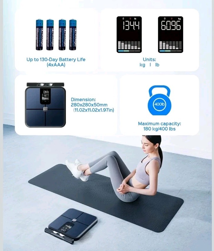 Bascula Inteligente Pod para Composición Corporal Completa, Analizador Inteligen