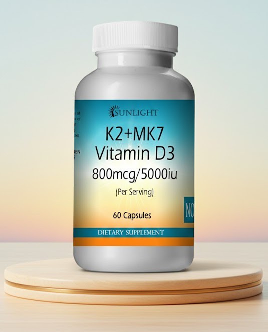 Vitamin K2 (800mcg) & Vitamin D3 (5000 IU) Capsules – In Stock