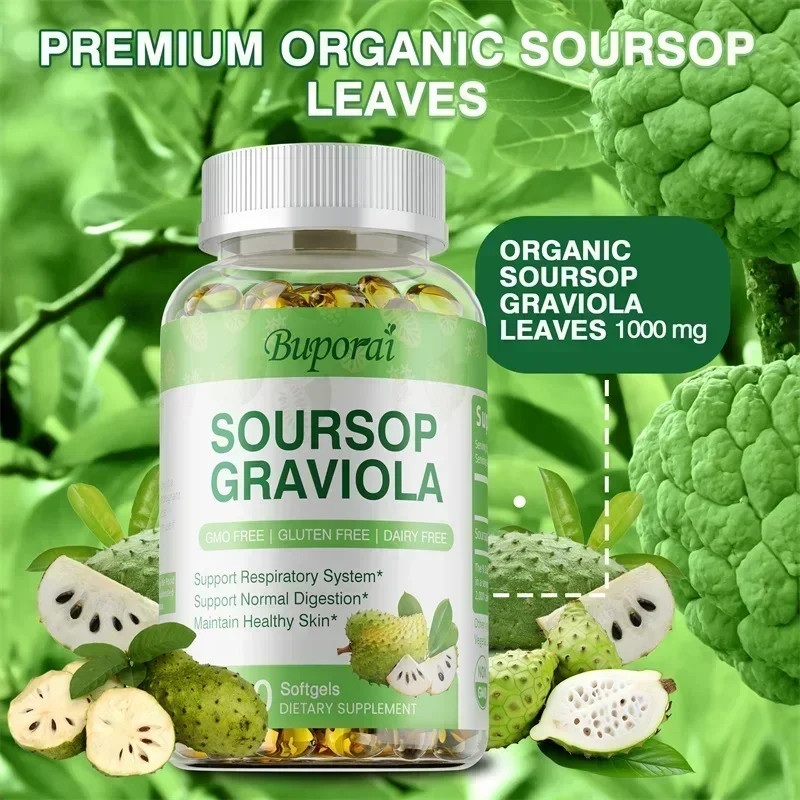 Soursop Graviola 120pcs -Antioxidants, Supports Cell Regeneration, Reduce Stress