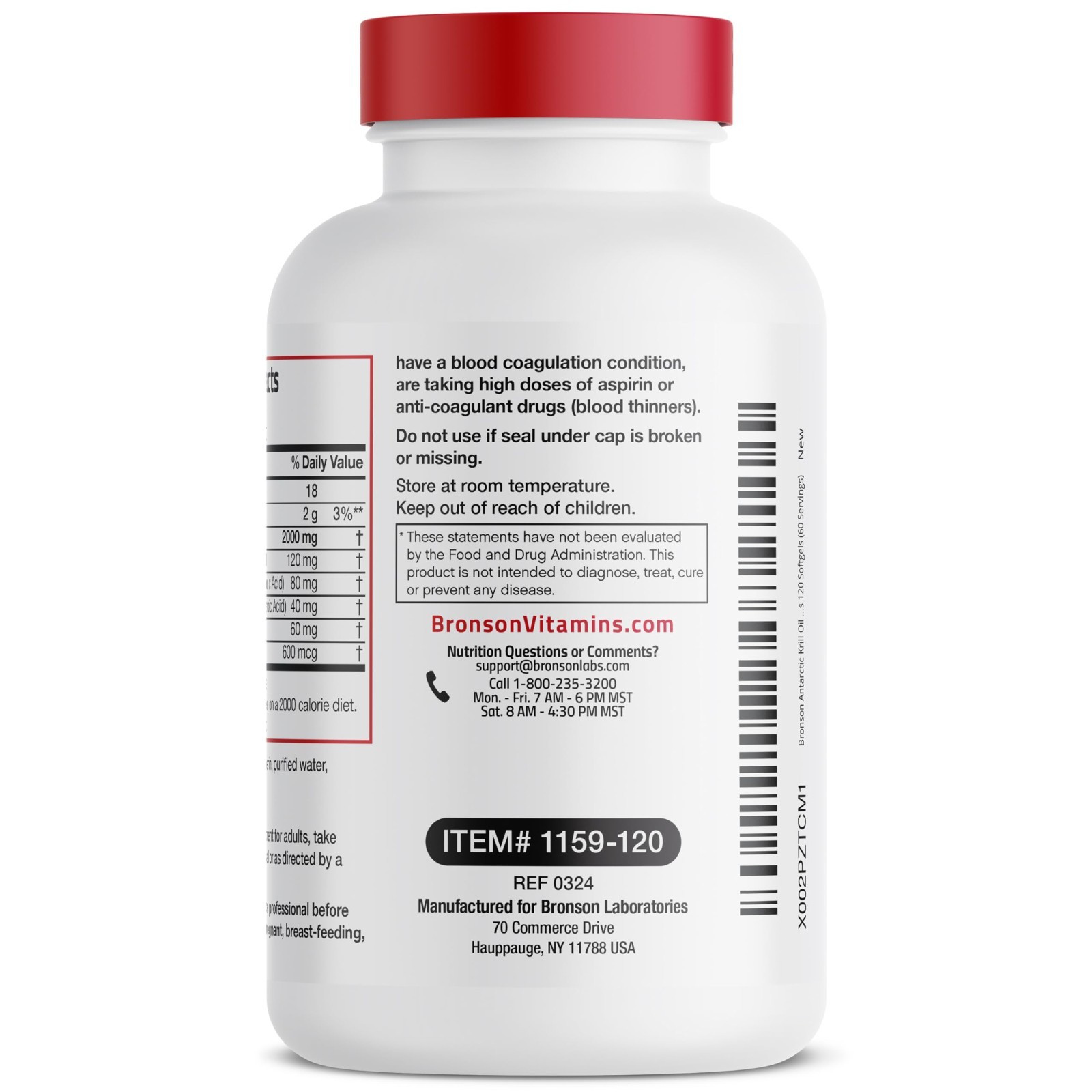 Antarctic Krill Oil 2000mg – Omega-3 EPA DHA, Astaxanthin, Phospholipids, 120 So