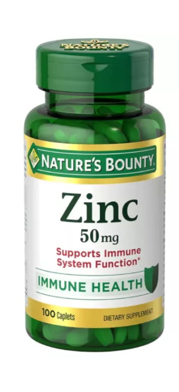 Nature’s Bounty Zinc 50mg 100 ct Caplets