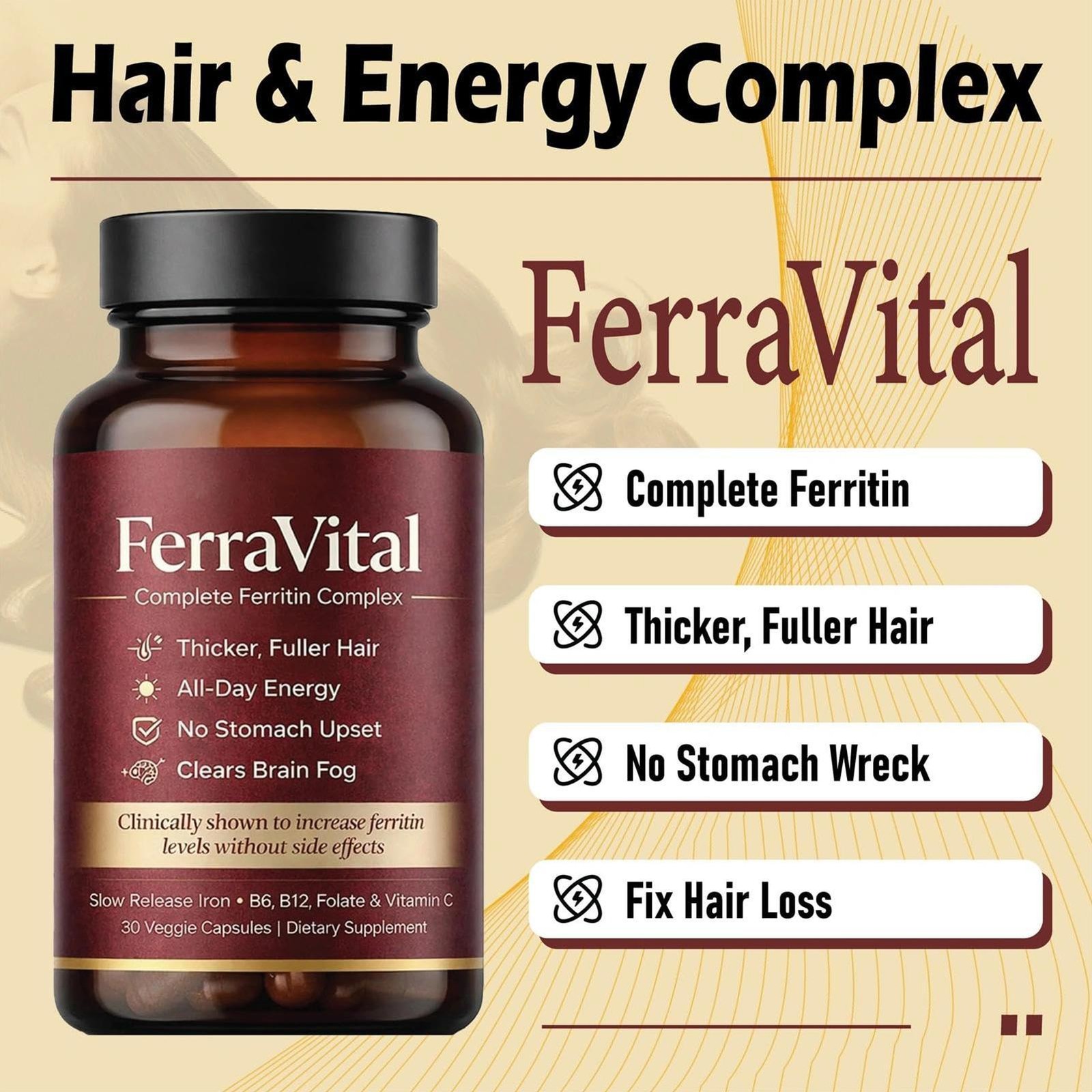 FerraVital Ferritin Support Iron Supplement For Women – Supports Healthy Iron