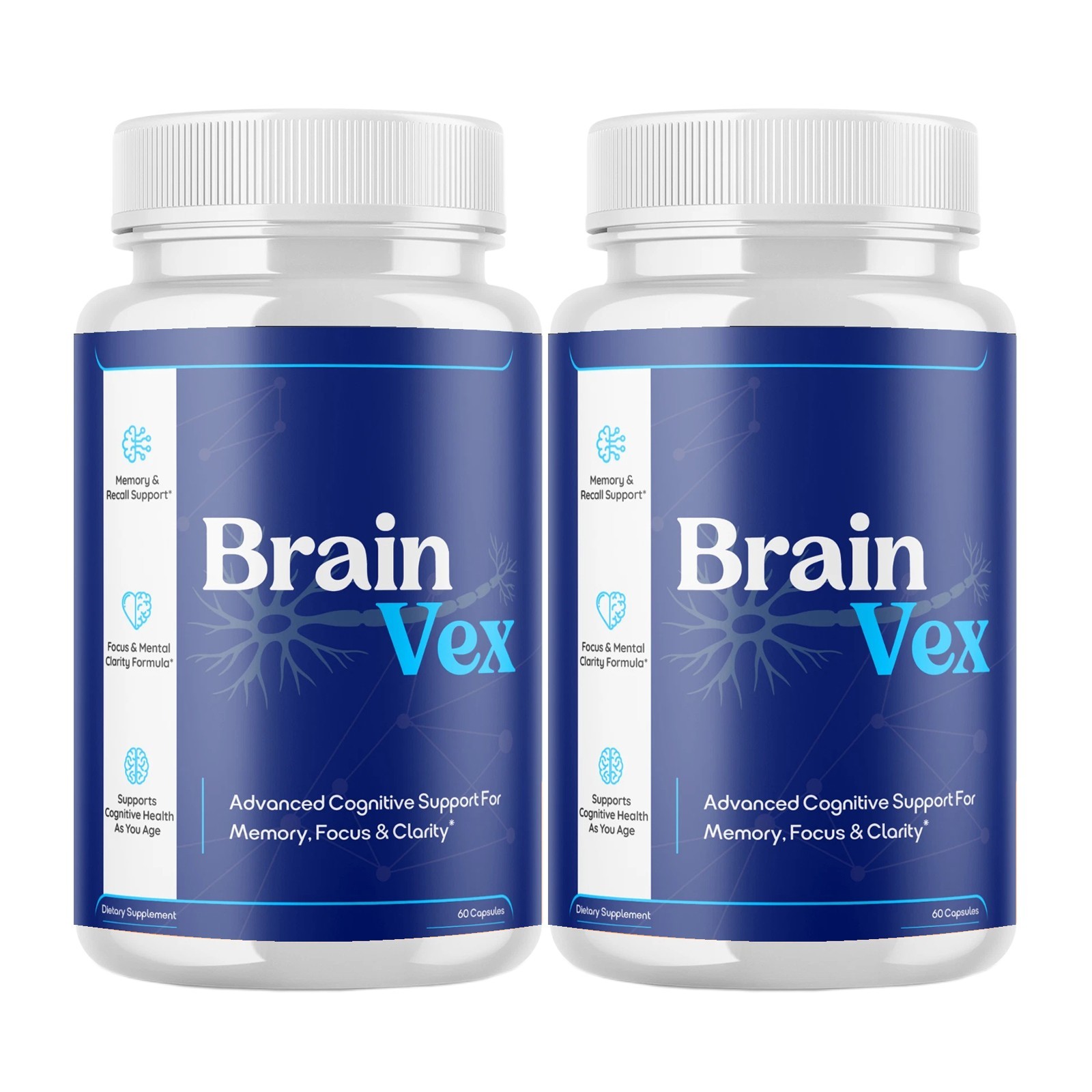 2-Pack BrainVex Capsules – Brain Vex Advanced Brain Health Support – 120 Caps