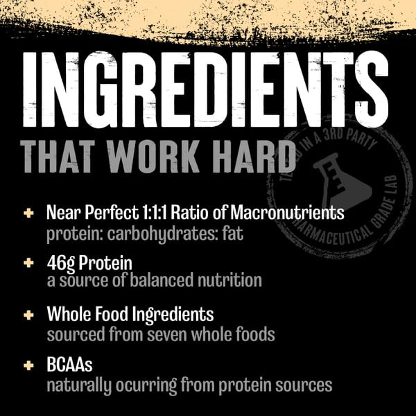 Meal – Protein Shake with Whole Food Ingredients, Aids in Muscle Recovery wit…