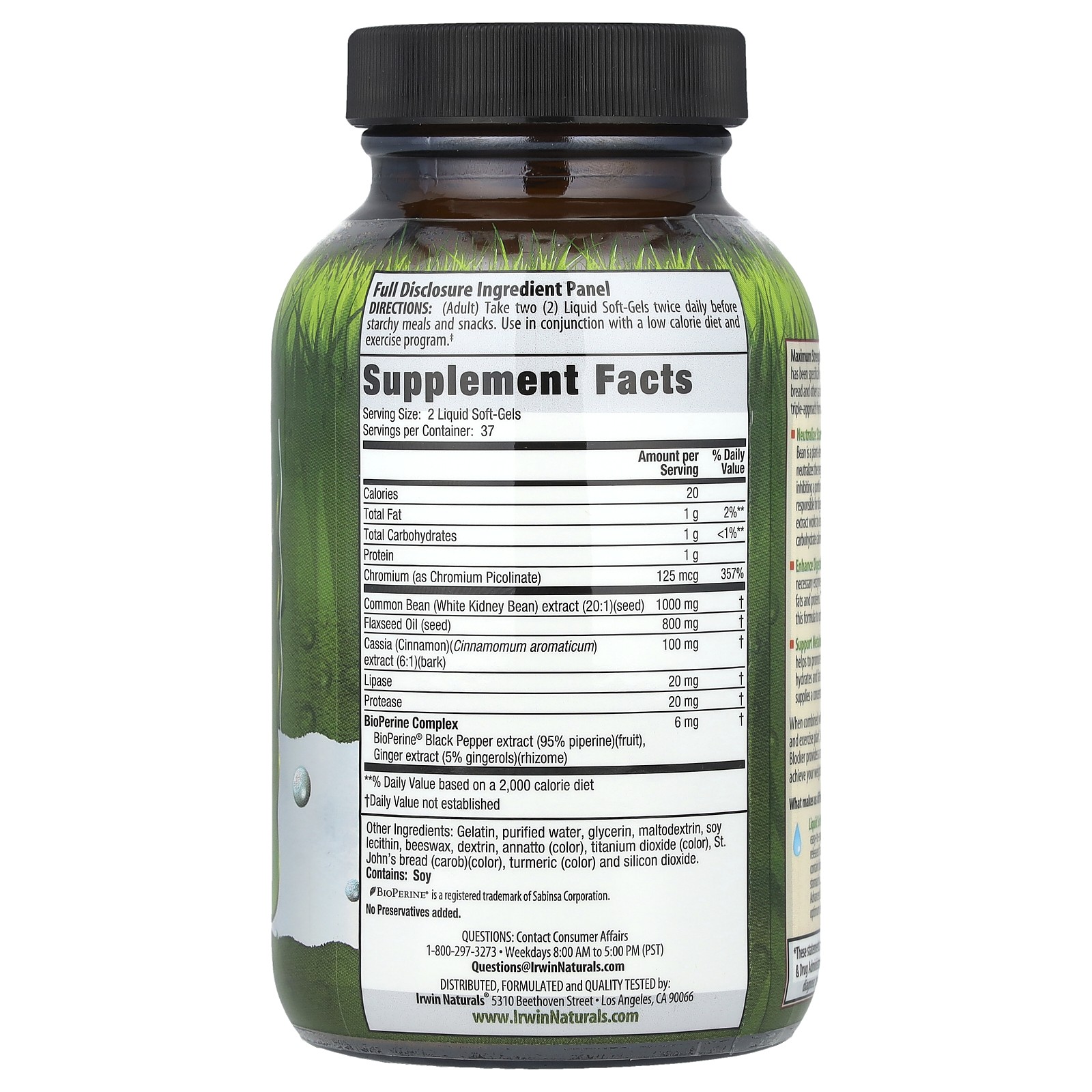3-In-1 Carb Blocker, Maximum Strength, 75 Liquid Soft-Gels