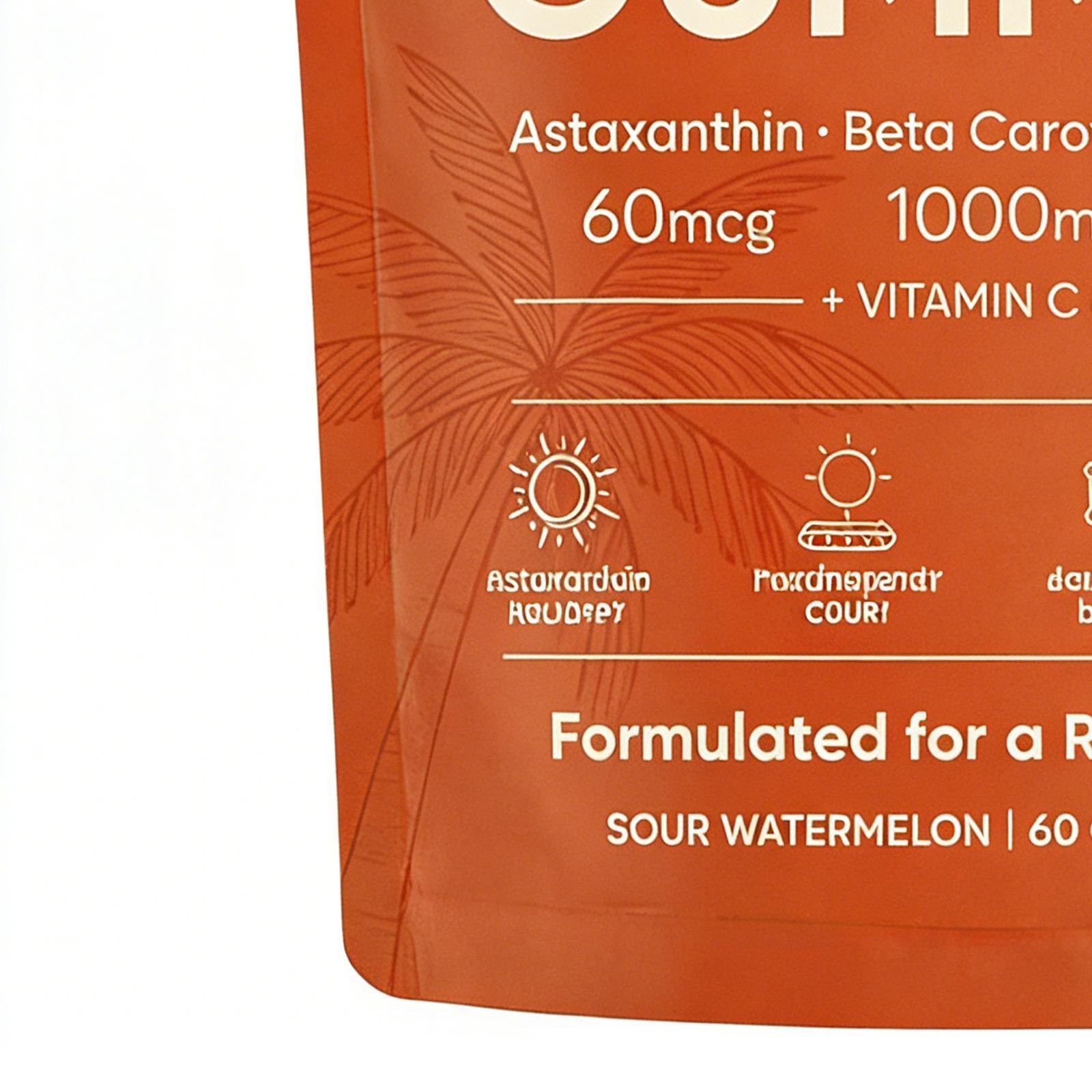 Skin Savanna Tanning Gummies, with Vitamin C & E, Astaxanthin, Beta Carotene & L