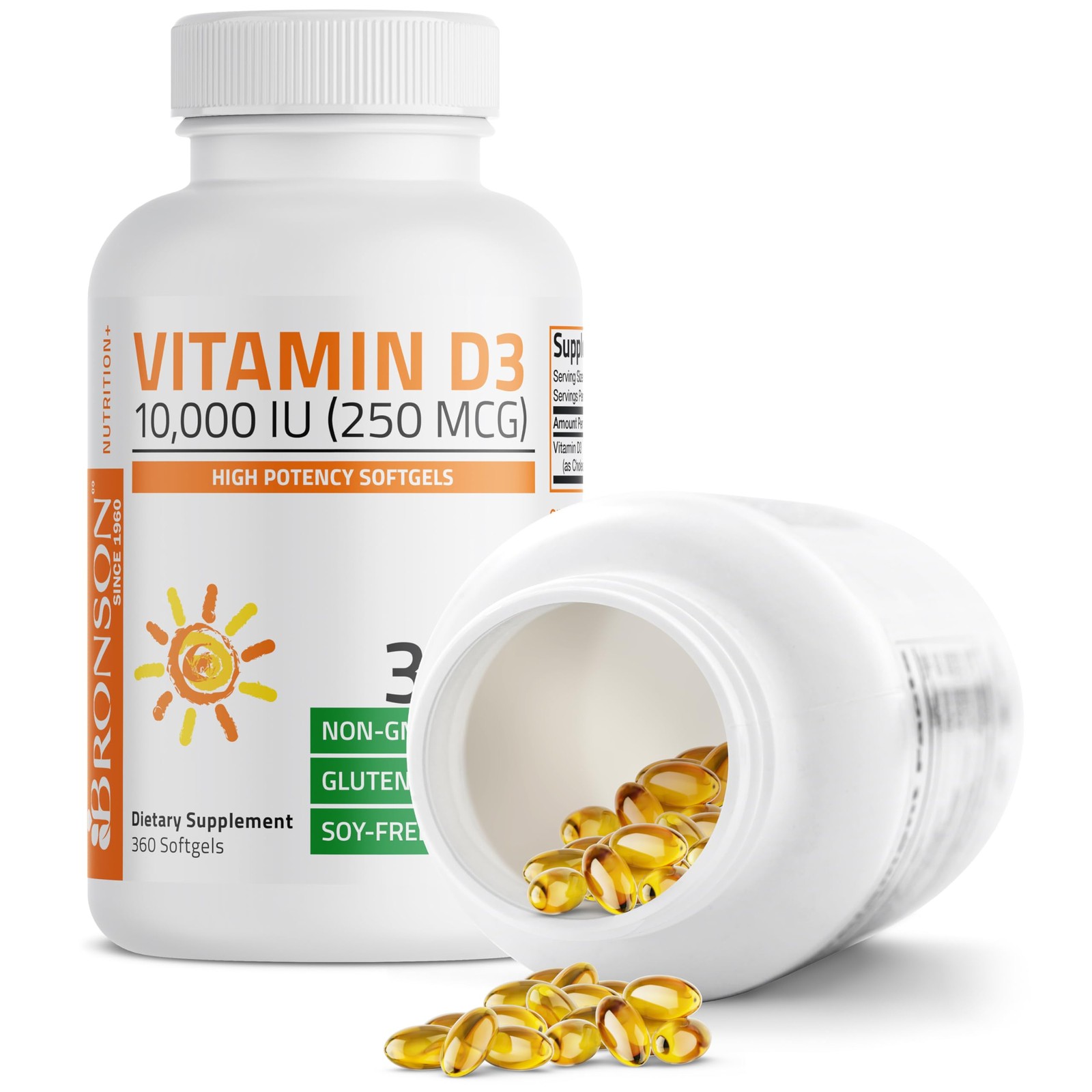 Bronson Vitamin D3 10,000 IU (250 mcg) High Potency – 360 Count (Pack of 1)