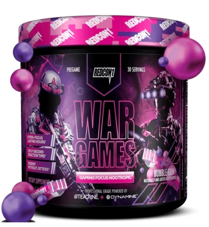 RARE Redcon1 War Games Pre Workout Bubble Gum Gaming Exp 12/2026+. 5.6 oz.