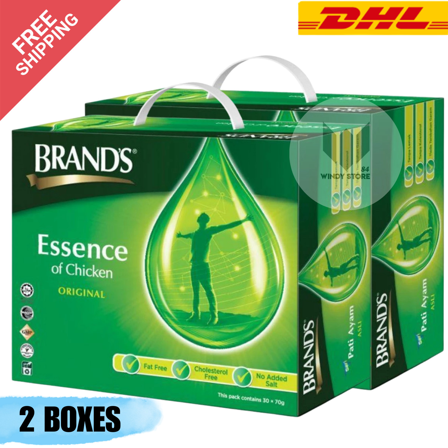 2 Box BRAND’S Essence of Chicken Original 70g x 30 Bottles – FREE SHIPPING DHL