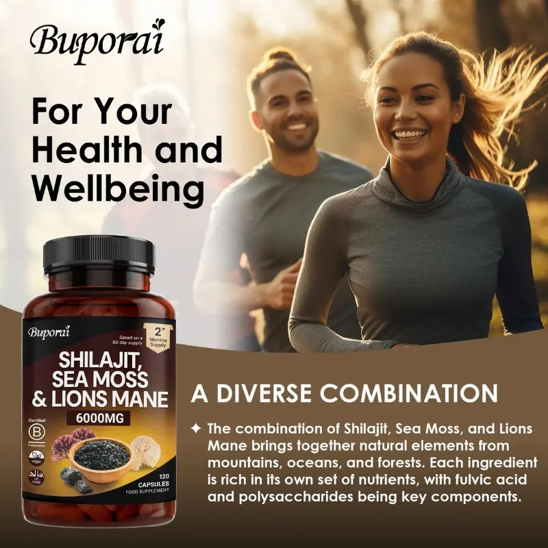 Shilajit 3-in-1 120pcs, Supports Brain Health, Enhance Concentration and Memory
