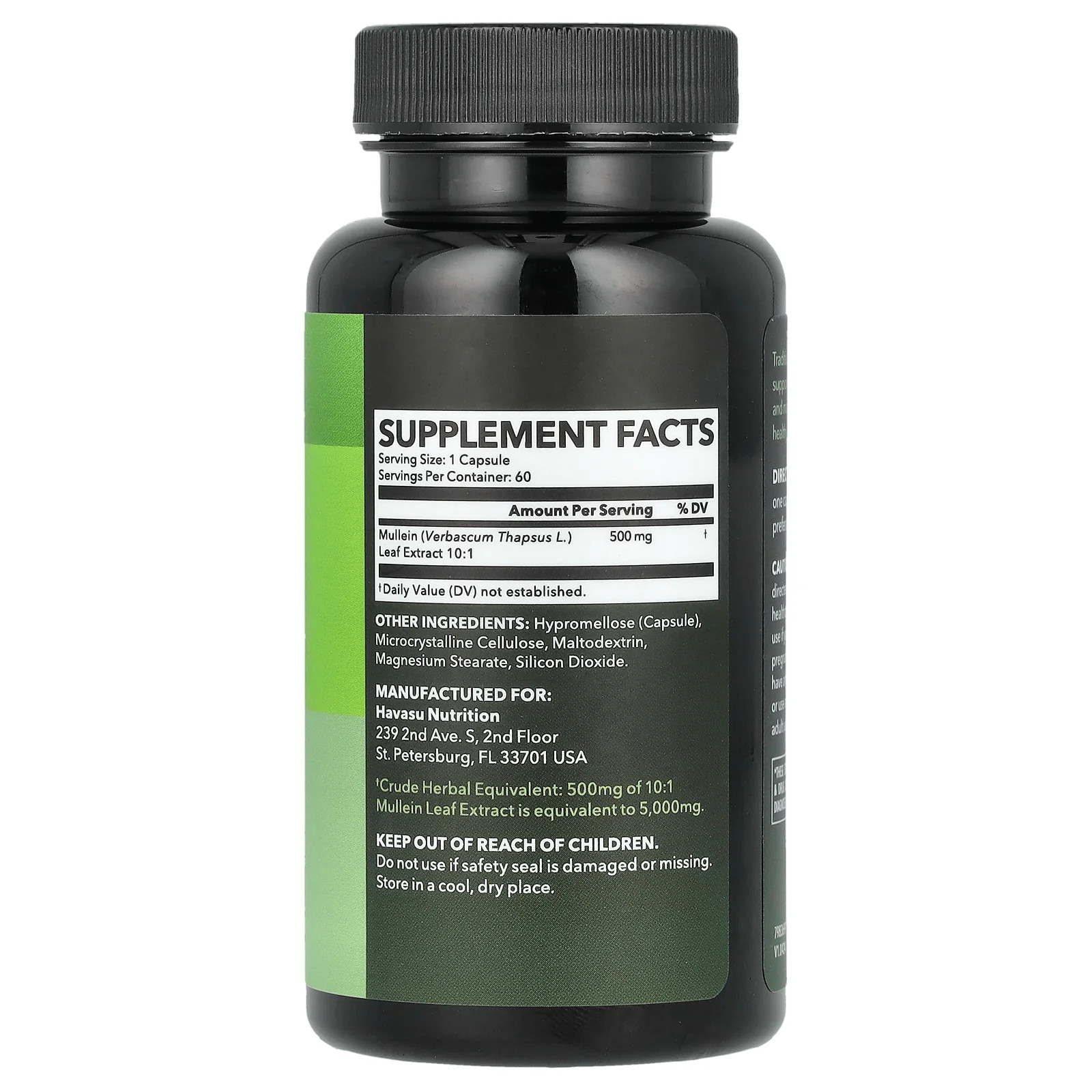 2 X Havasu Nutrition, Mullein Leaf, 500 mg, 60 Capsules