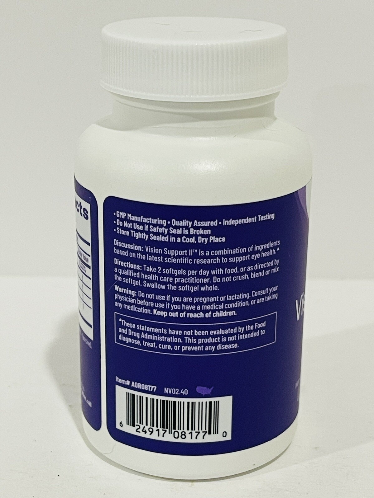 AOR, Vision Support II, Natural Supplement to Support Eye Health – Exp 04/2026