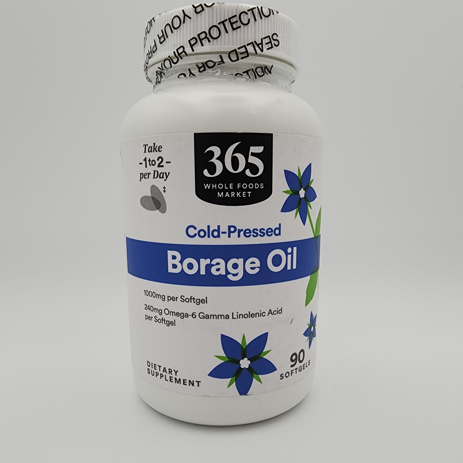365 by Whole Foods Market, Cold-Pressed Borage Oil, 90 Softgels