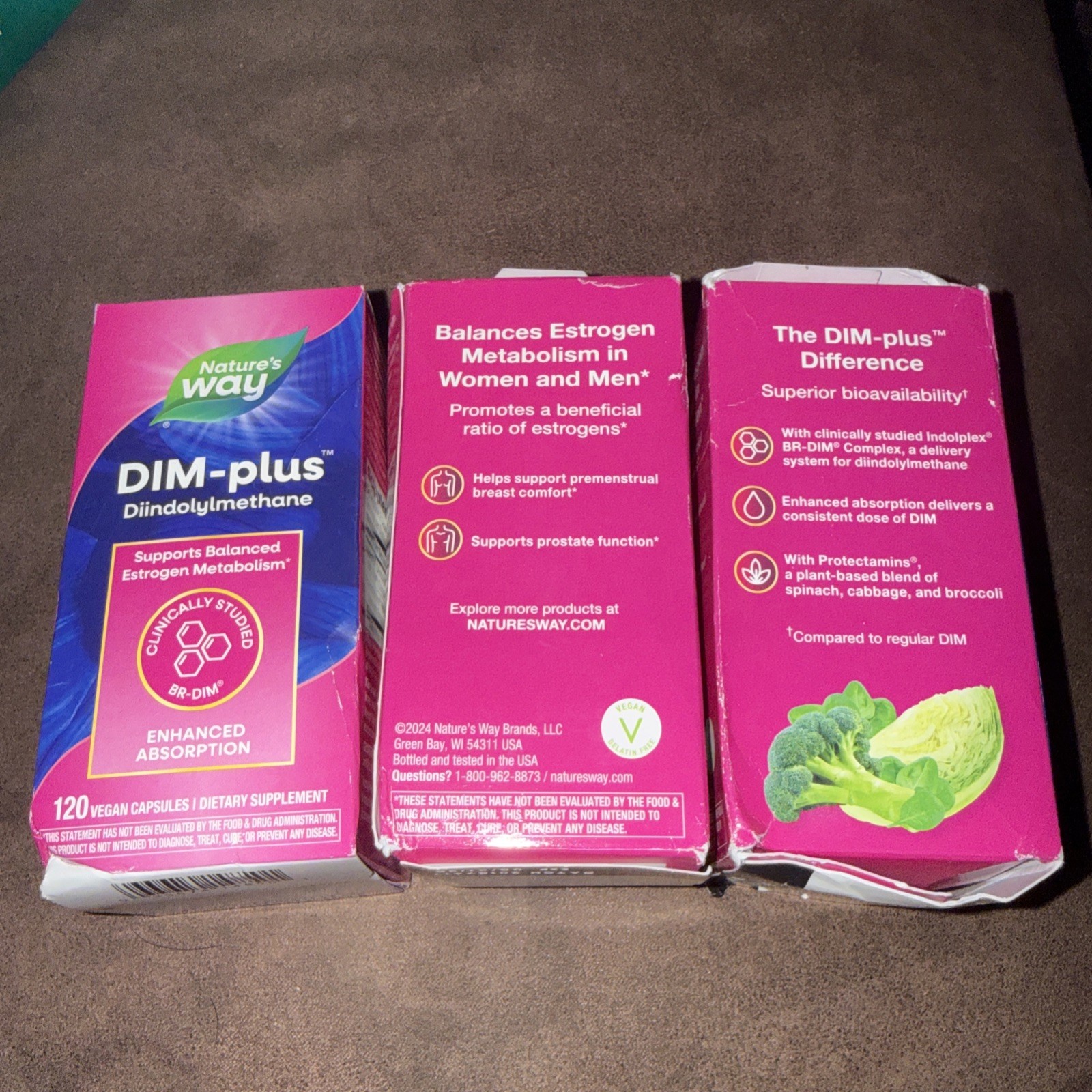 NEW Nature’s Way DIM-Plus Estrogen Metabolism 60 Ct. Ea. Lot Of 3 Exp. 5/31/2026