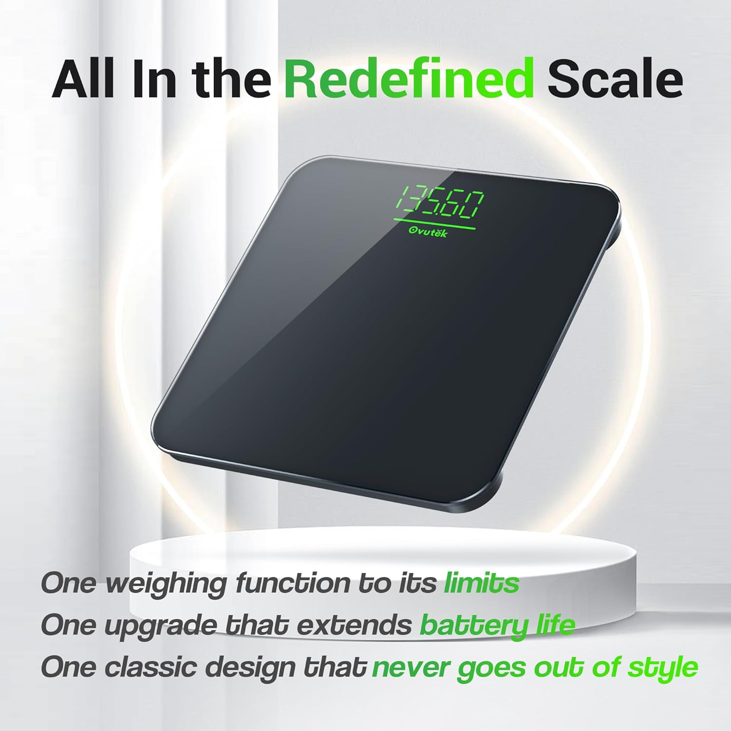 Ovutek Bathroom Scale for Body Weight, Highly Accurate Digital Weighing Machine