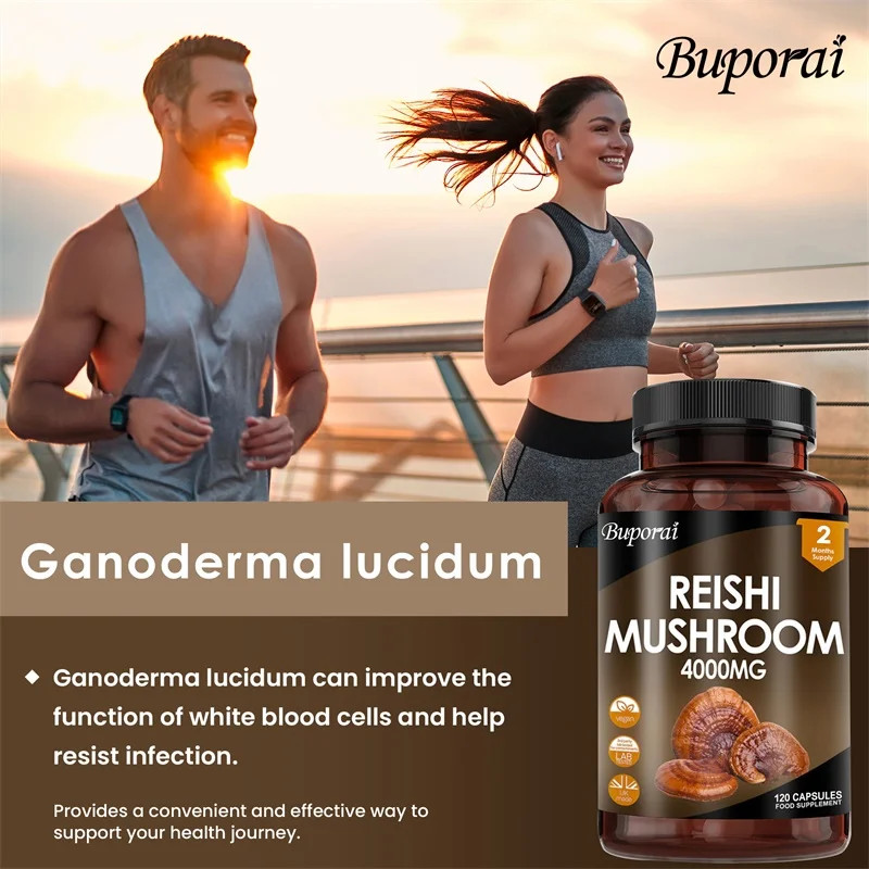Reishi Mushroom 240pcs,Improve Memory, Protect Brain Nerves, Relieve Stress