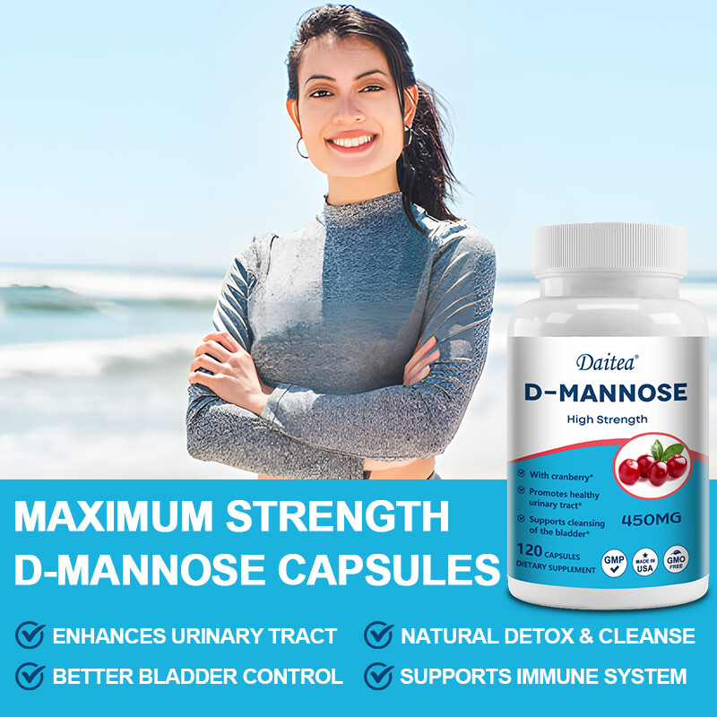 D-Mannose 450 Mg with Cranberry for Super Natural Urinary Health Support