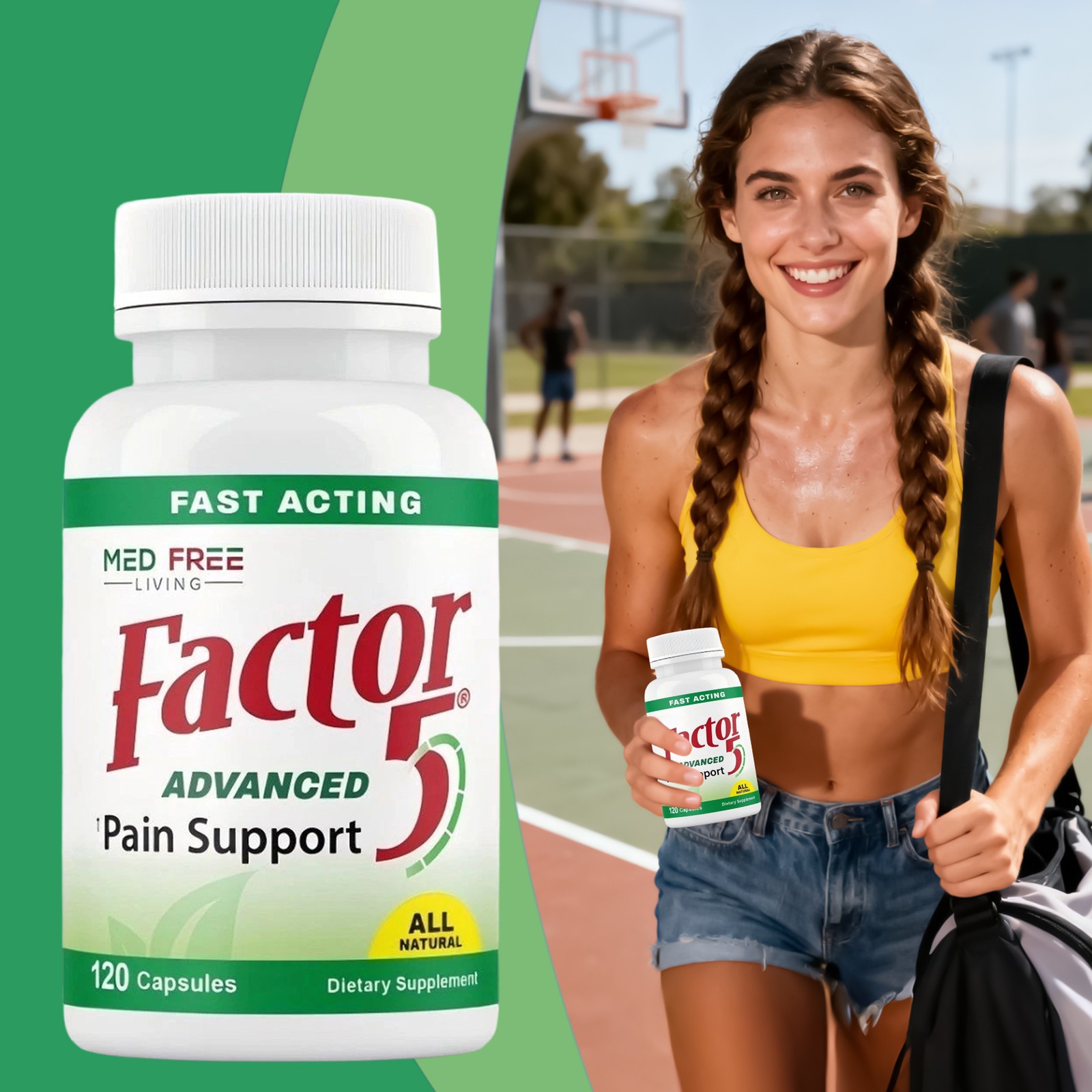 Med Free Living Factor – botanical Joint & Muscle Support Complex 5 120 Capsules