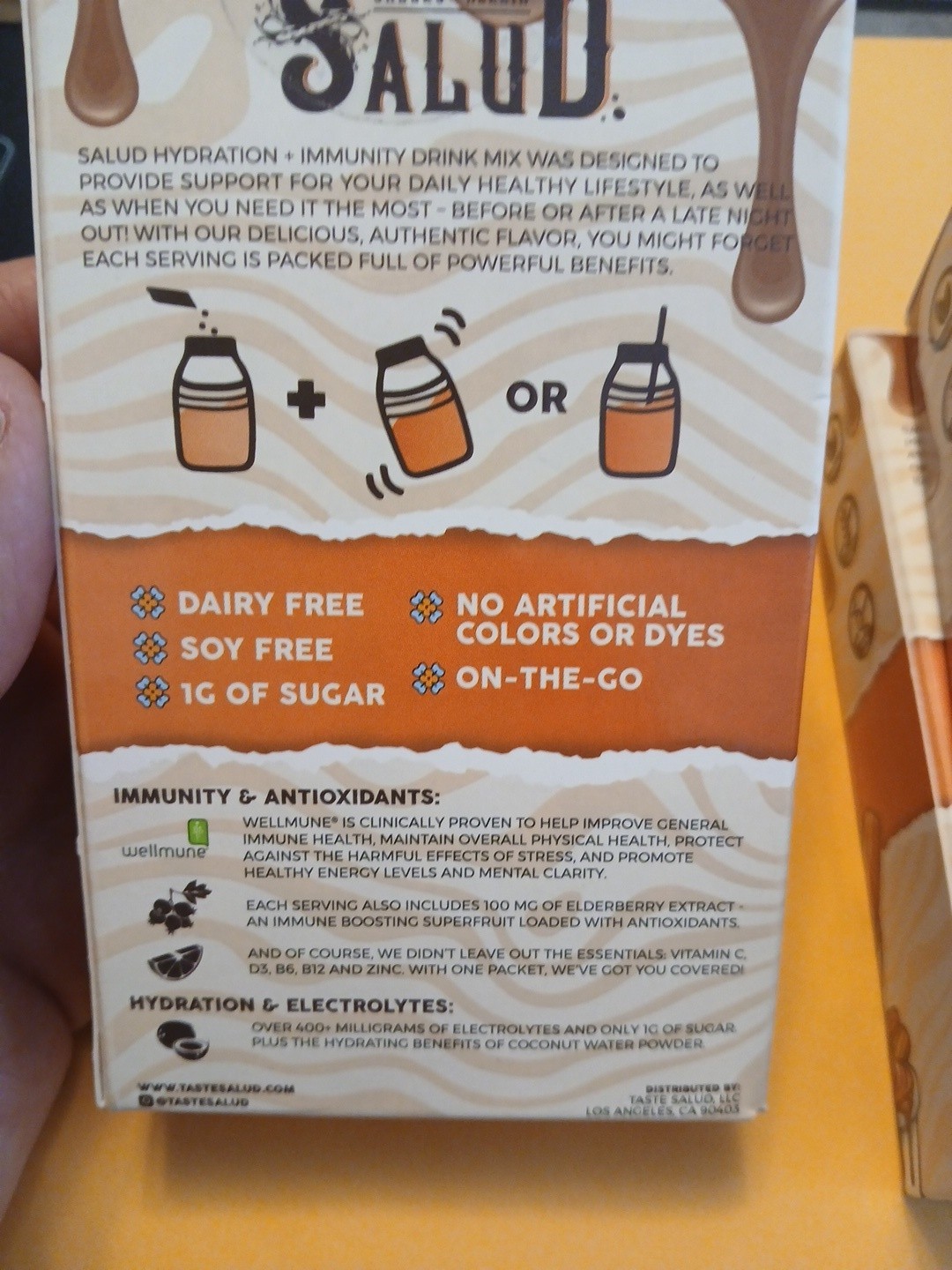 Taste Salud Hydration + Immunity Churro Drink Mix 18 Packets Exp 7/2027