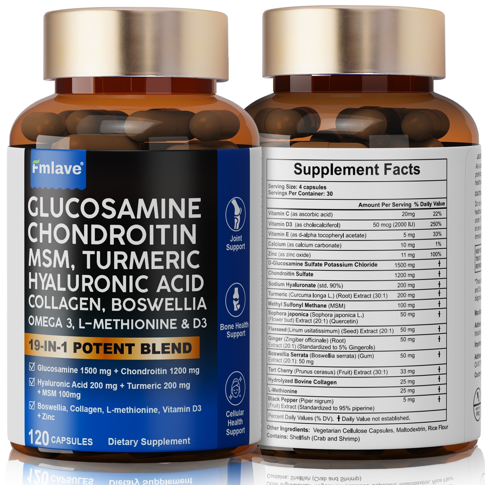 (2 Pack) Turmeric Curcumin with Ginger Black Pepper 60ct Joint Pain Max Strength
