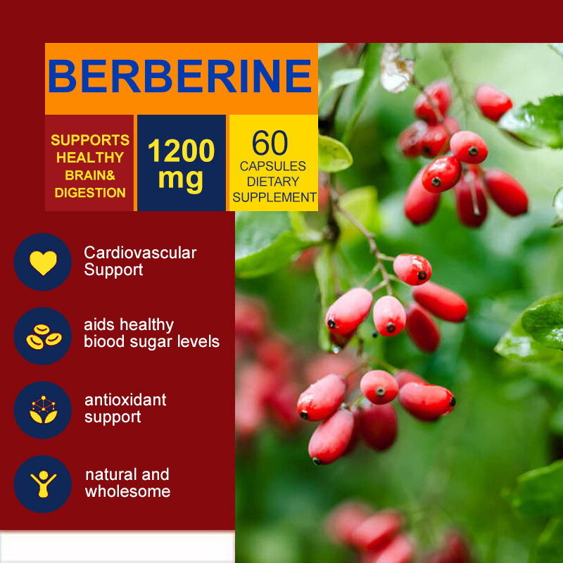 Premium Berberine 1200mg 180 Caps Blood Sugar Support ,Heart Health & Immune