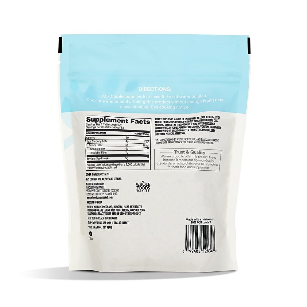 2x 365 By Whole Foods Market, Psyllium Husk Conventional, 12 Ounce 5/2026