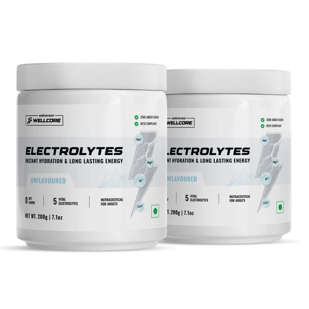 Wellcore Electrolytes Powder 200gm Each Pack Of 2 J940