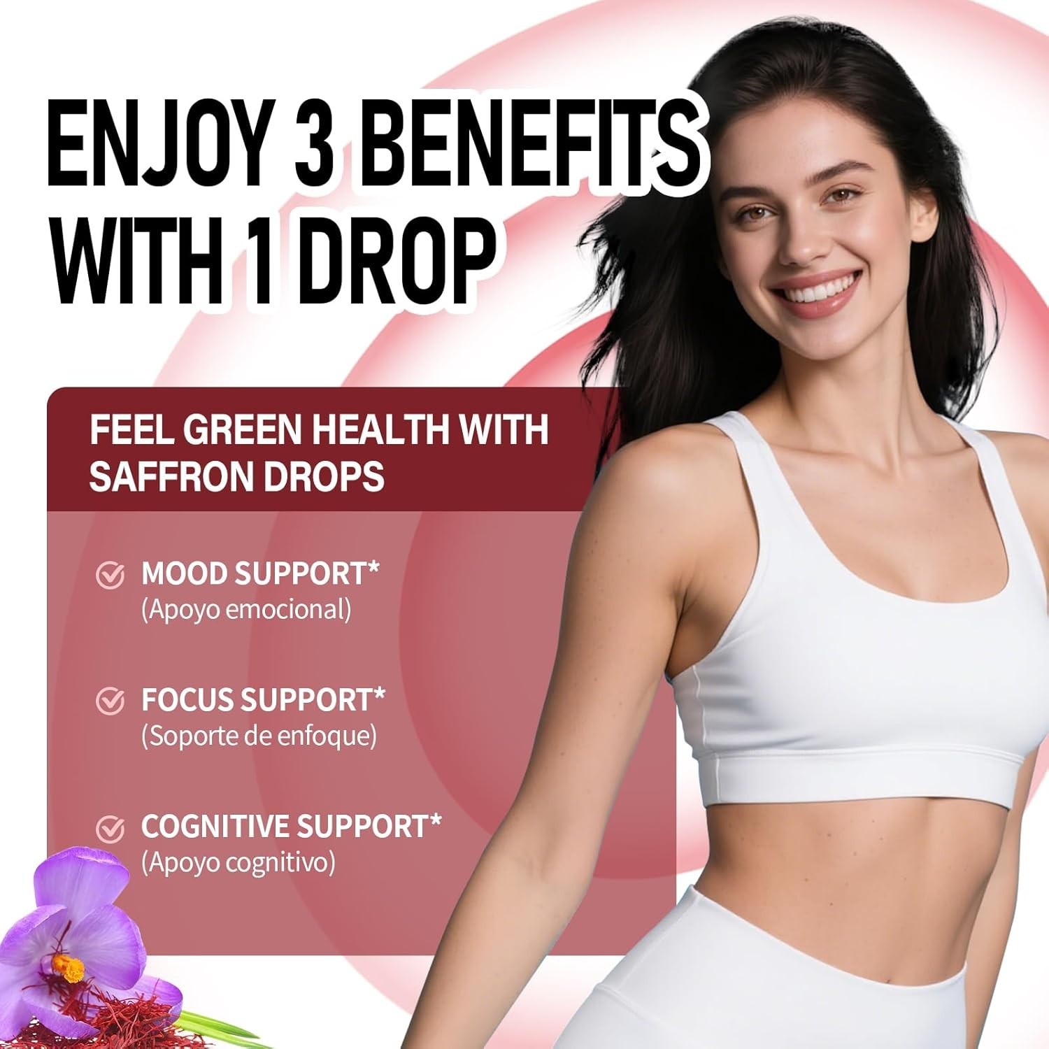 CHLOROLYFE Herbal Drops ~ 4-In-1 Saffron (Crocus sativus) Extract ~ Mood Support