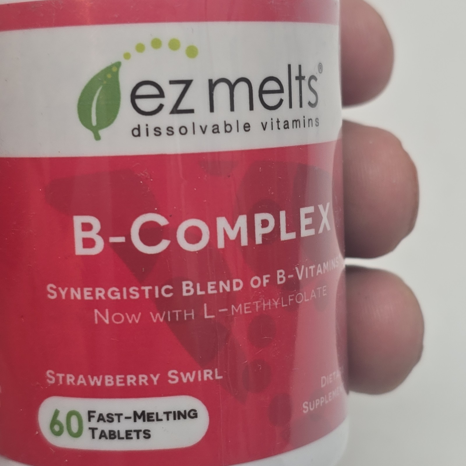 EZ Melts Dissolvable B-Complex Vitamin B Complex 60 Count (Pack of 1) Exp 5/26