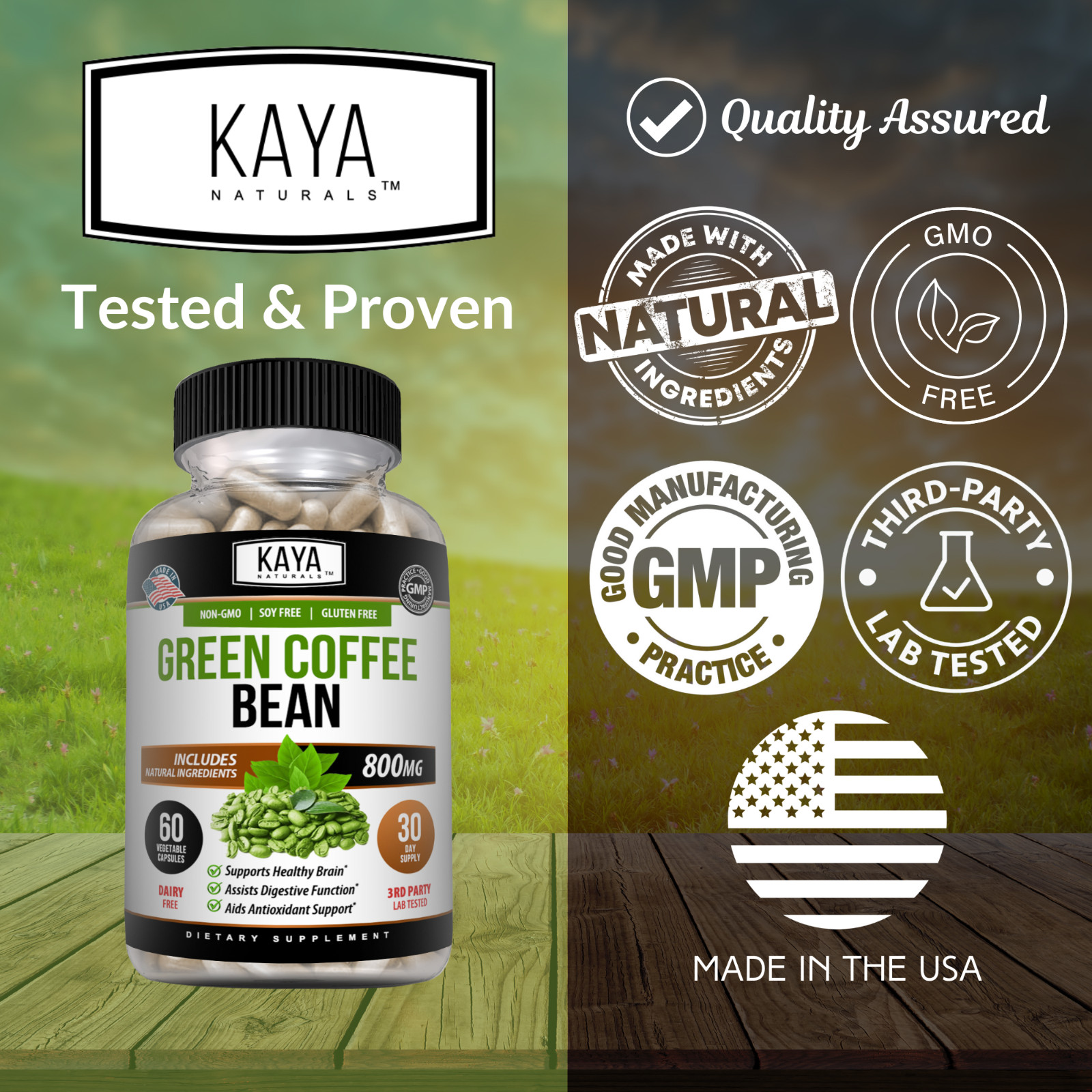 Green Coffee Bean 60ct – Weight Management, Antioxidant, Blood Pressure Support