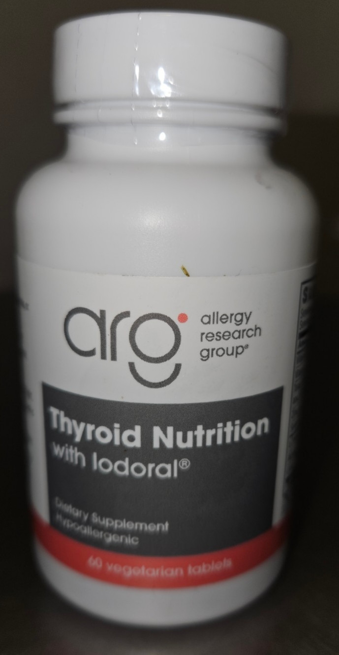 ARG Thyroid Nutrition With Lodoral Hypoallergenic 60 Vegetarian Tablets 06/2027