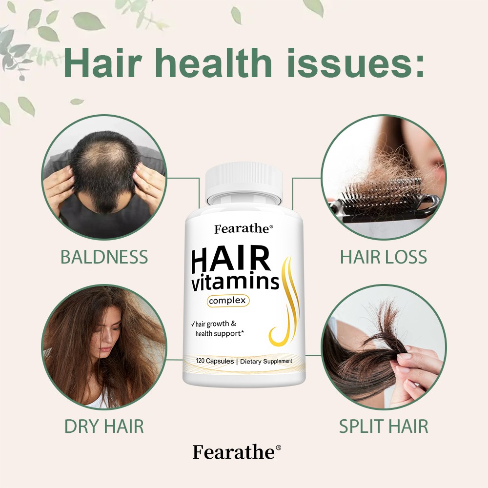 HAIR Vitamins Complex Hair Growth & Health Support 30/60/120 Capsules