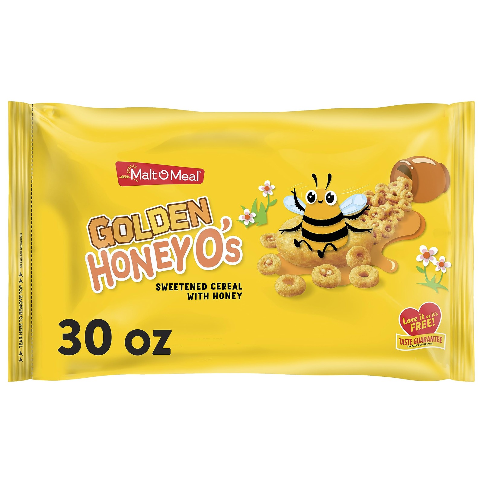 Malt-O-Meal Golden Honey O’s Breakfast Cereal with 30 Ounce (Pack of 1)