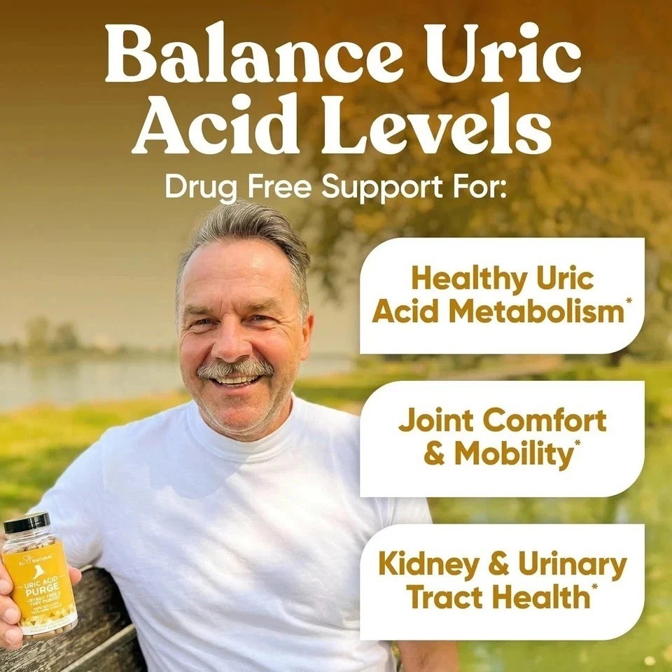 Eu Natural Purge Uric Acid Flush – Eat & Drink 60 Count (Pack of 2) Clear NEW US