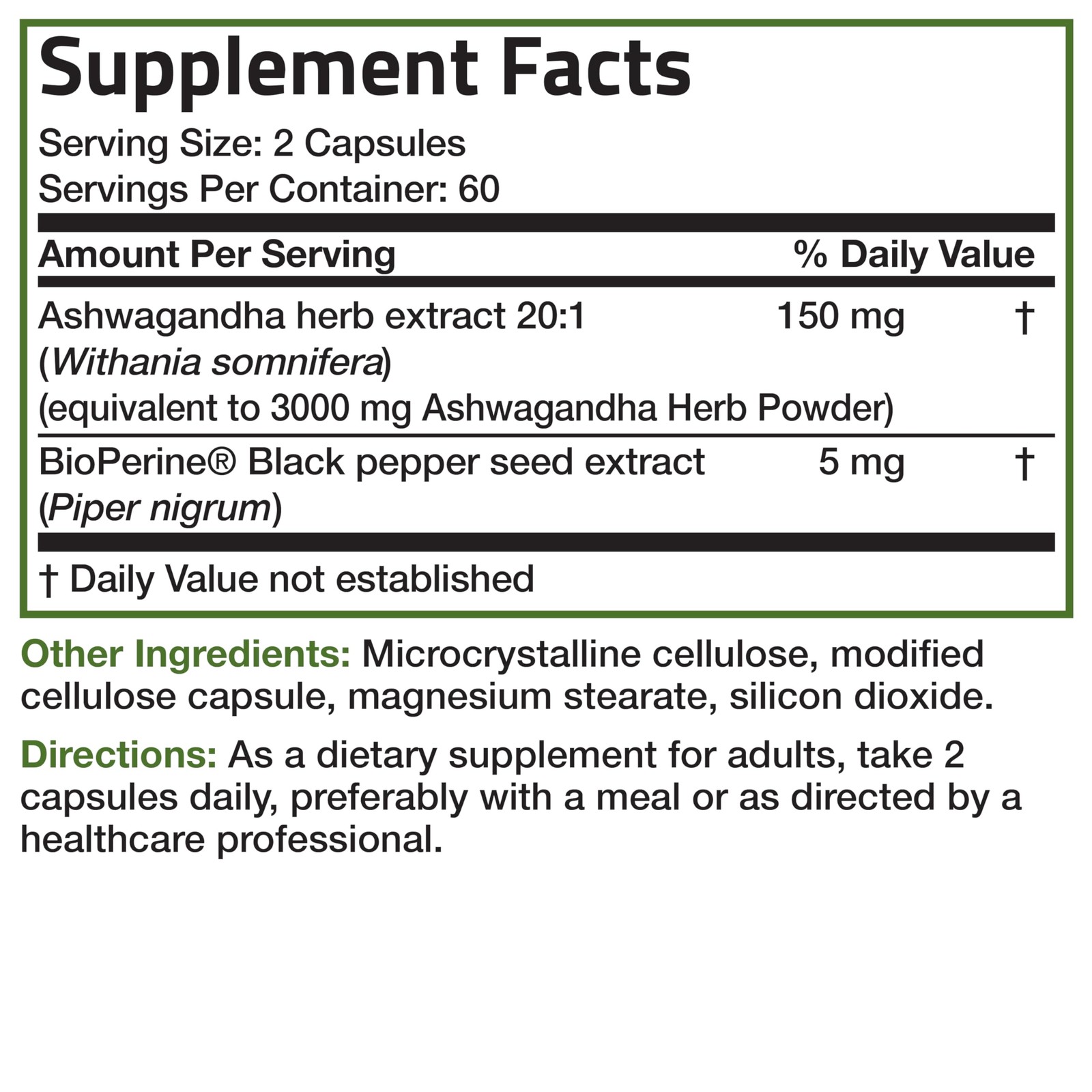 Bronson Ashwagandha Extra Strength Stress & Mood 120 Count (Pack of 1)