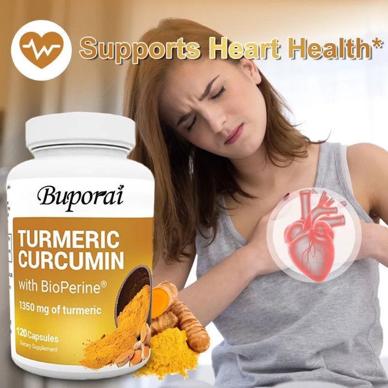 Turmeric Curcumin 120pcs, Increase Cellular Energy,Promote Joint & Muscle Health