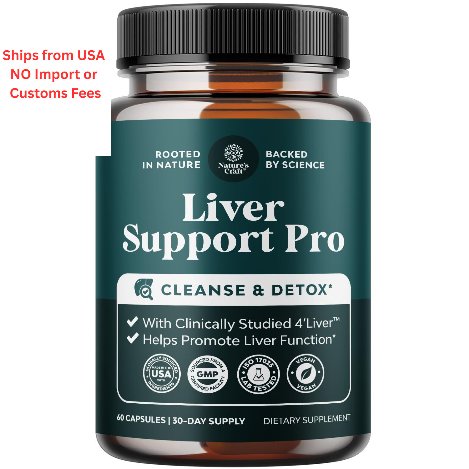 Pro Liver Support Supplement – 2X More Effective than 60 Count (Pack of 1)