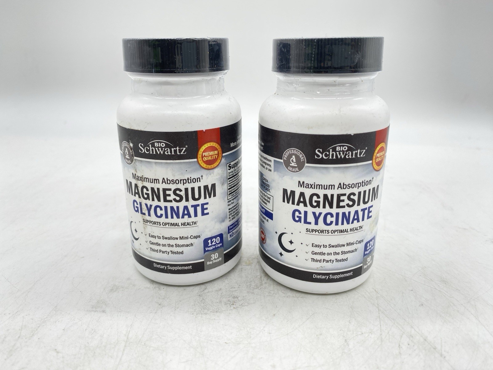 BioSchwartz Magnesium Glycinate 500Mg Capsules, 2 Pack – 120 Count Each