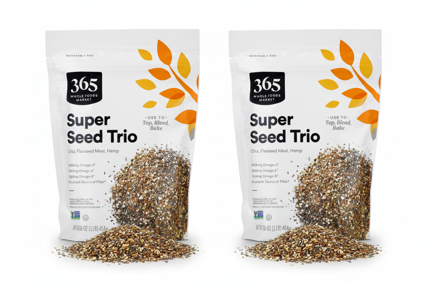 2x 365 by Whole Foods Market, Super Seed Blend, 16 Ounce EXP 10/22/2026