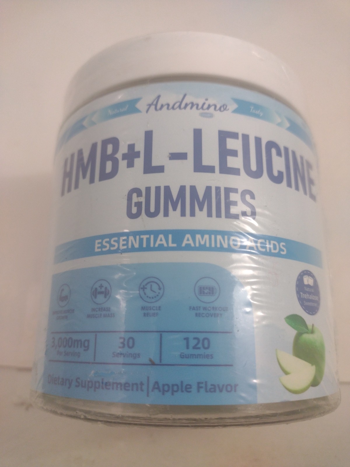 Andmino HMB L-Leucine Amino Acid Supplement Gummies Apple Flavor 120 G2
