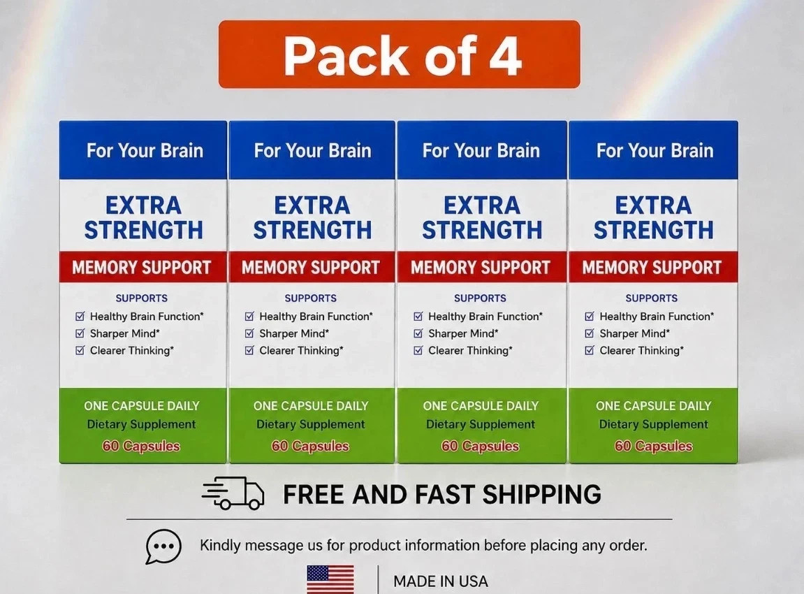 Pack Of 4 Memory Support For Your Brain Capsules 60-Day Supply Expiry 2027