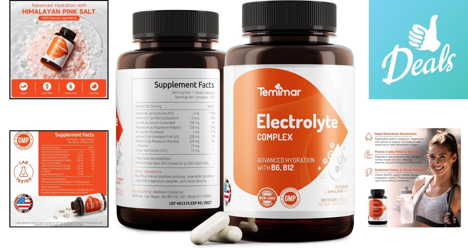 Electrolyte Capsule Complex, 120 Count – Balanced Hydration for Peak Performance