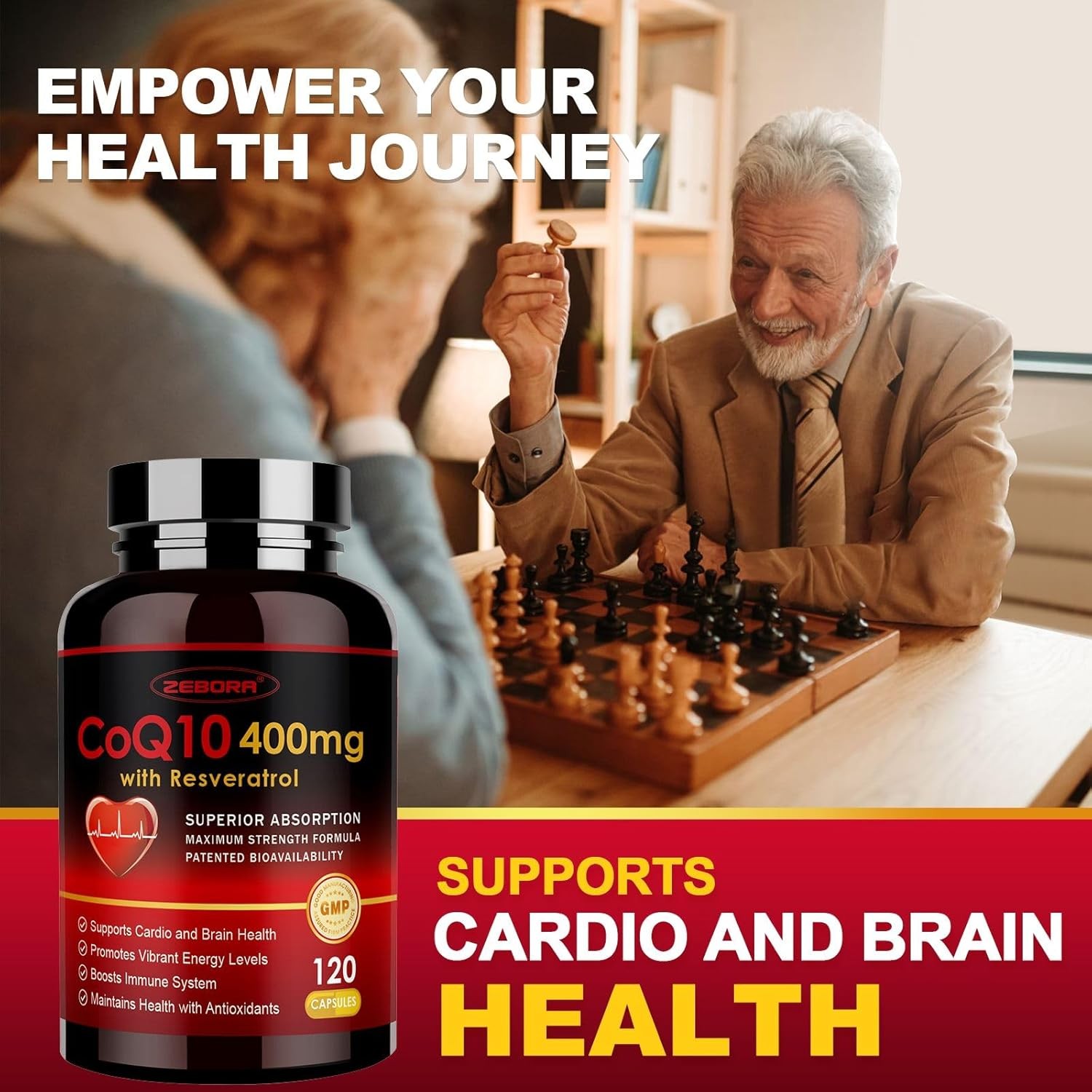 Coq10-400Mg with Trans-Resveratrol, PQQ & Vitamin E – High Absorption Coenzyme-Q