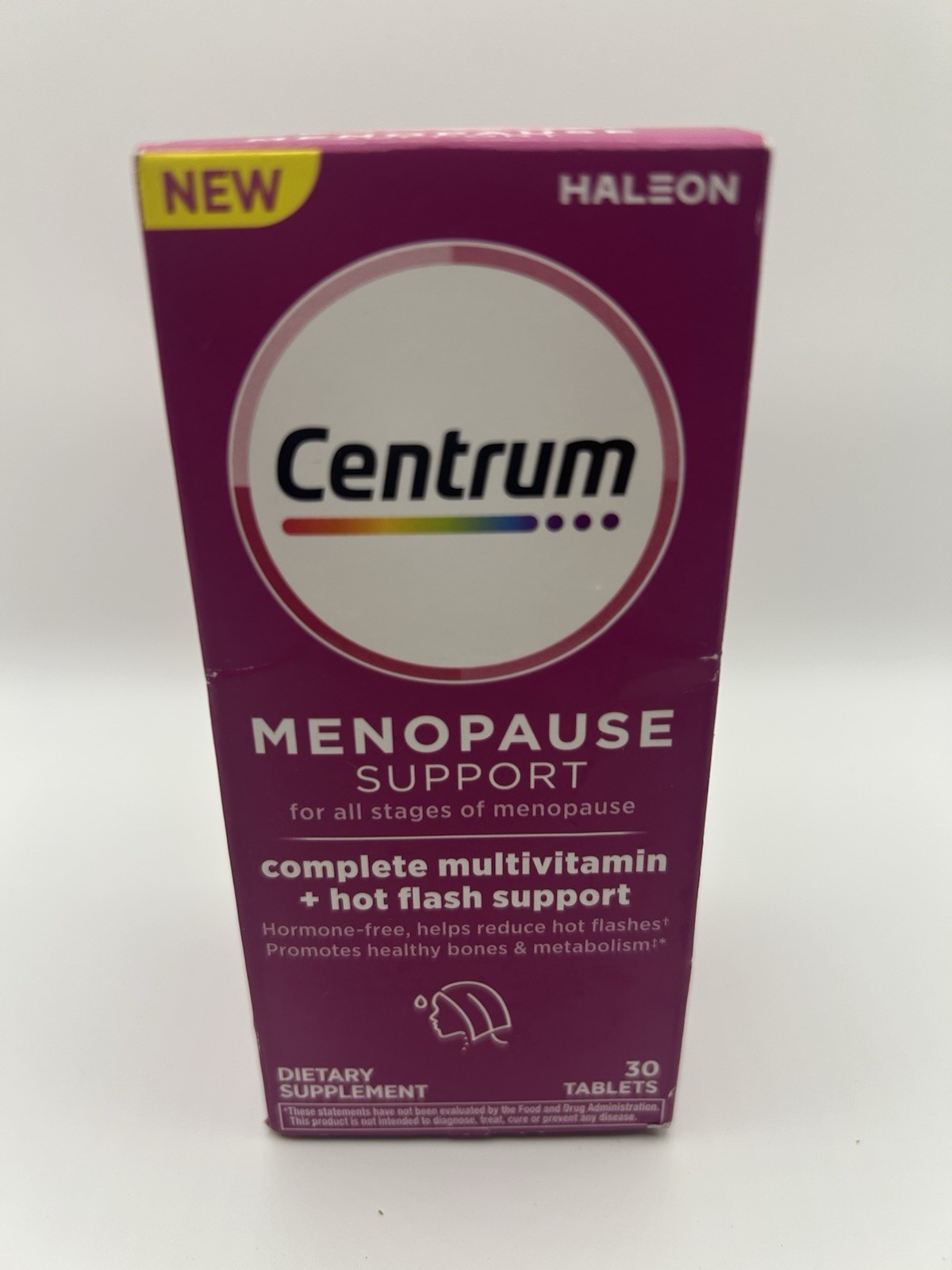 Centrum Menopause Support Complete Multi + Hot Flash Support Tablets 30 EXP 8/26